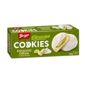 Bergen Cookies Pistachio Cream in Milk Glaze 128g