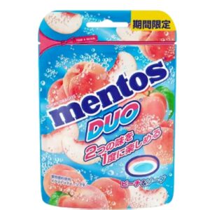 Mentos 2 in 1 Peach Soda Flavor 45g