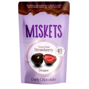 Miskets Fresa Liofilizada Choco Negro 80g