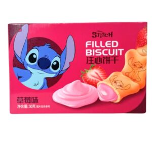 Binqi & Disney Stich Strawberry Filled Biscuit 50g