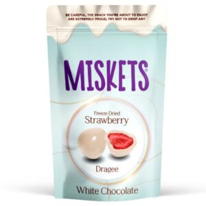 Miskets White Chocolate Coated Freeze Dried Strawberry 80g